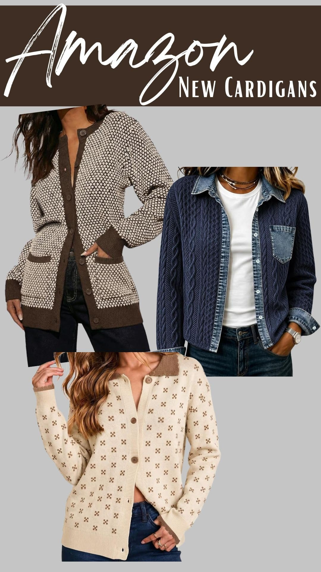 Amazon new cardigans!
Amazon, amazon finds, affordable fashion, fall, fall fashion, amazon outfits, amazon fashion, amazon new arrivals, fall style, outfits over 40
 

 #LTKSeasonal #LTKOver40 #LTKSaleAlert
