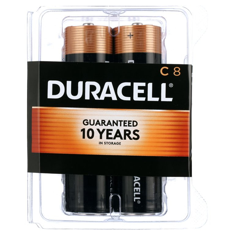 Duracell Coppertop C Battery, Long Lasting C Batteries, 8 Pack | Walmart (US)
