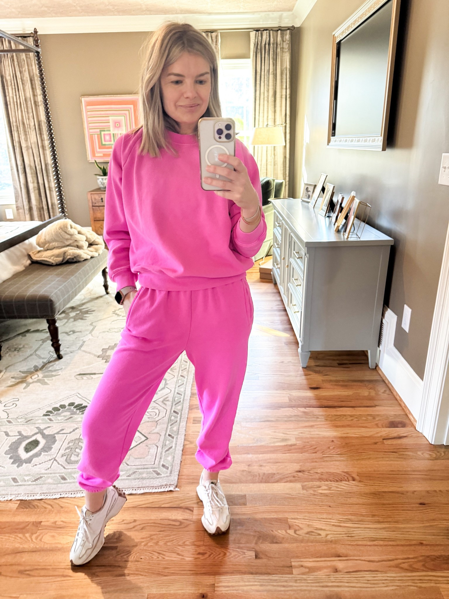 Snow is falling, and you need a matching sweat set. Comes in a thousand colors, I would size down one  

#LTKmomlife #LTKgrwm #LTKootd