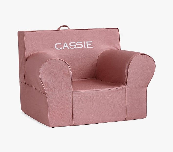Oversized Anywhere Chair®, Pink Berry Twill | Pottery Barn Kids