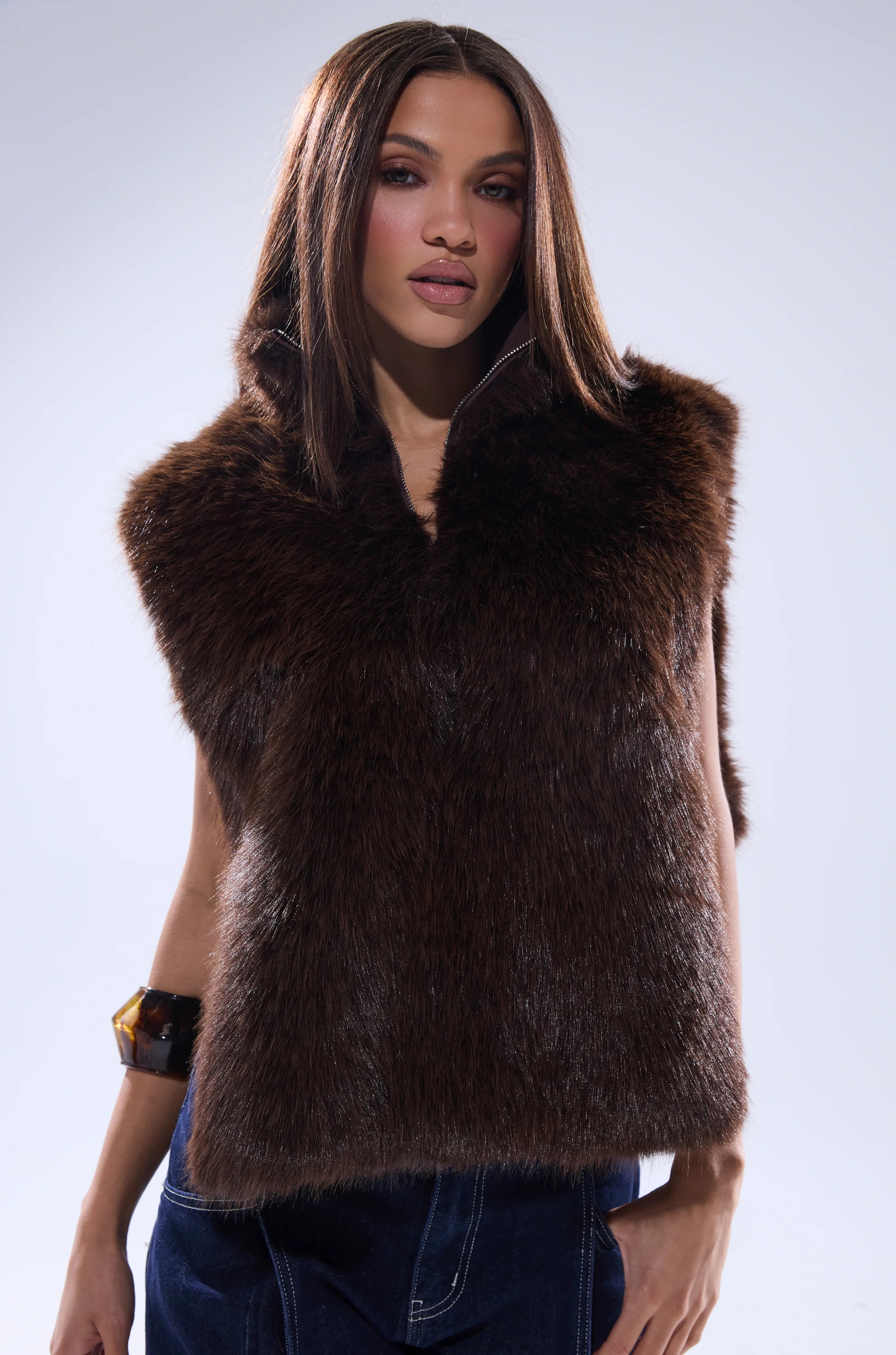 SURE THANG FUR TURTLENECK PULLOVER | AKIRA