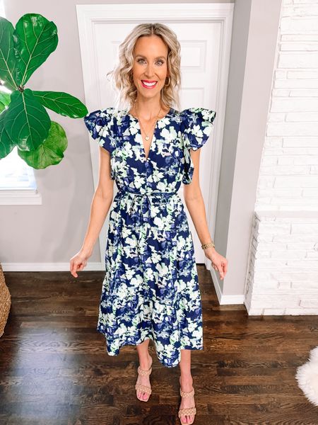 How gorgeous is this floral flutter sleeve dress from Target? 

Target find / Target dress / braided sandals / midi dress / feminine style 

#LTKfindsunder50 #LTKfindsunder100