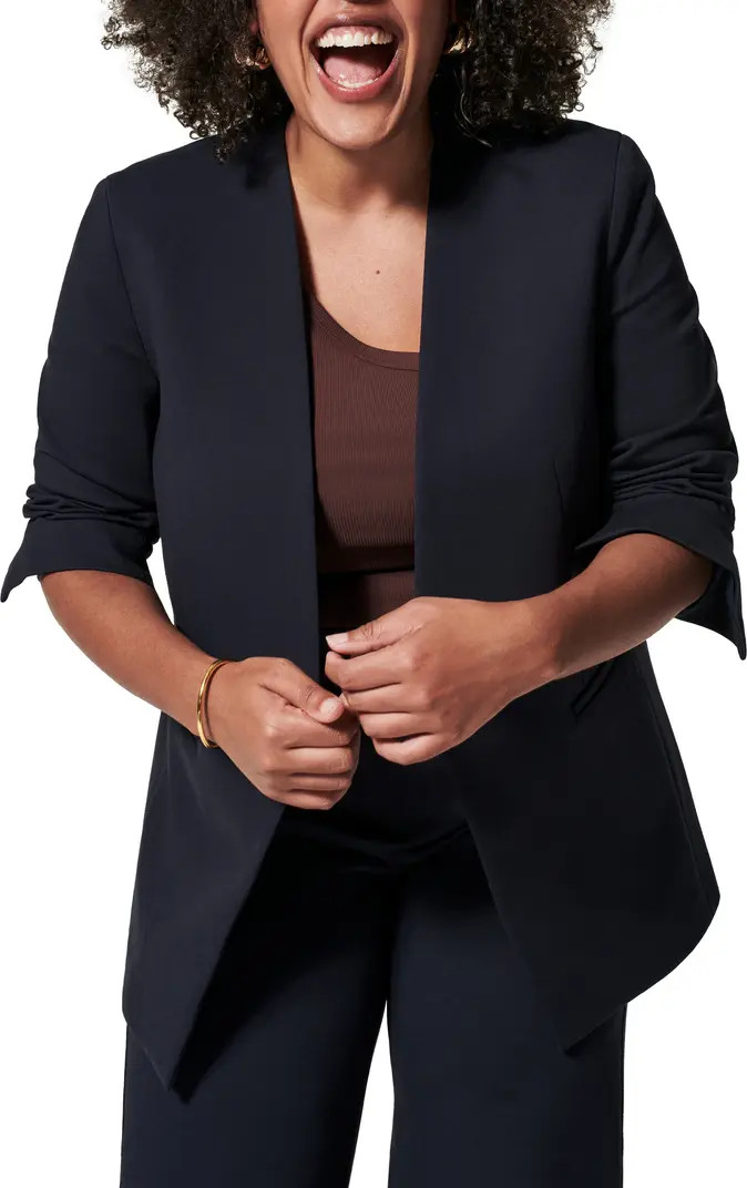 Collarless Oversize Ponte Knit Blazer | Nordstrom