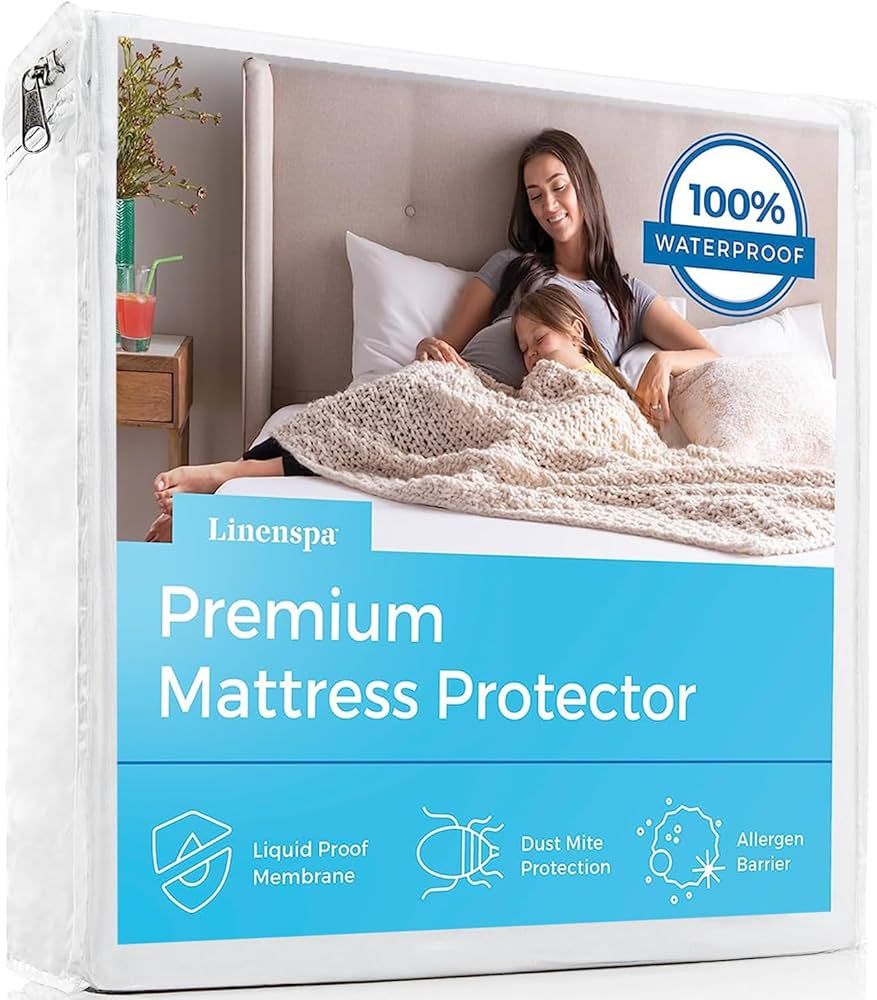 Linenspa Waterproof Smooth Top Premium Twin XL Mattress Protector, Breathable & Hypoallergenic Tw... | Amazon (US)