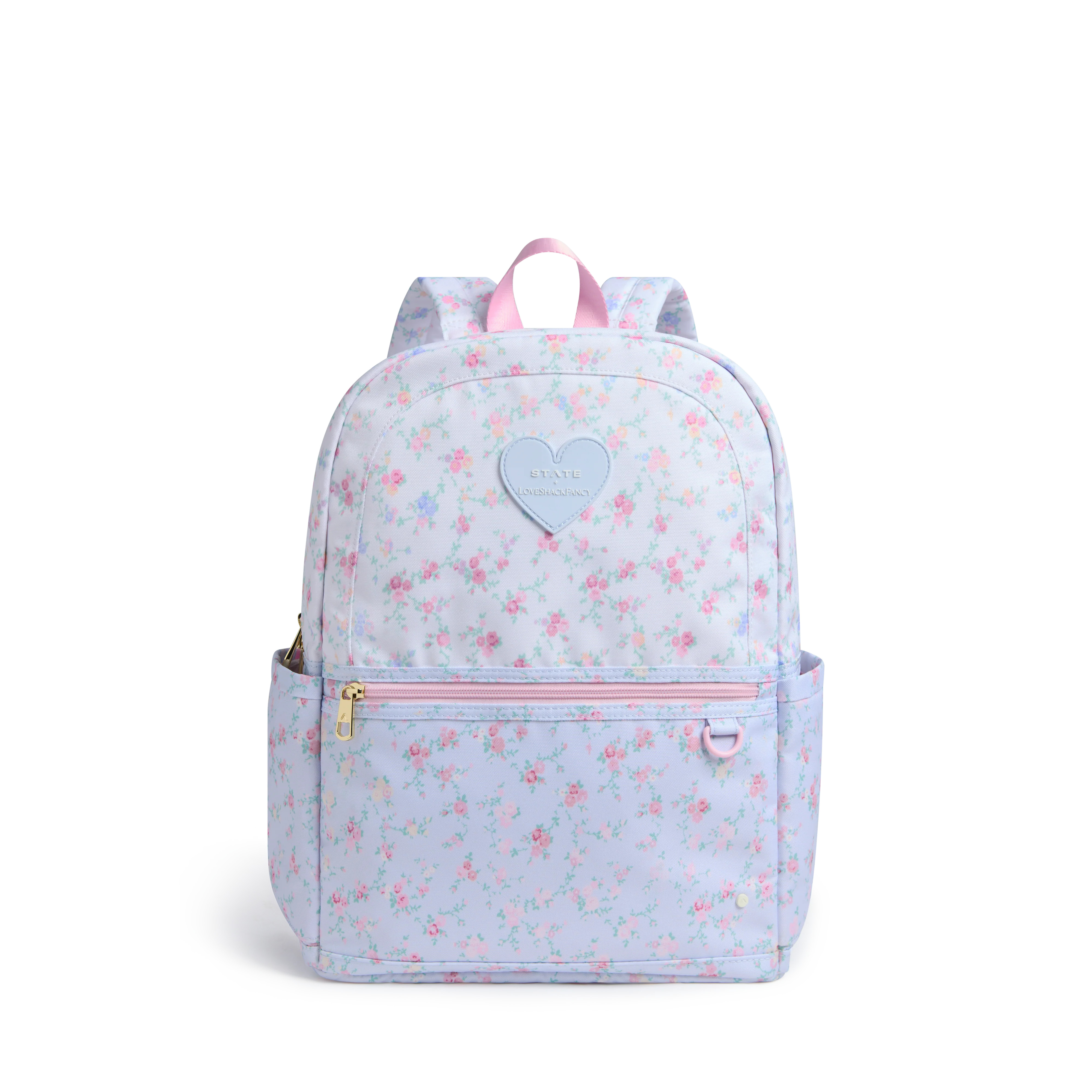 STATE x LoveShackFancy Kane Double Pocket Backpack - Confetti Bloom / Wildflower Blue | STATE Bags