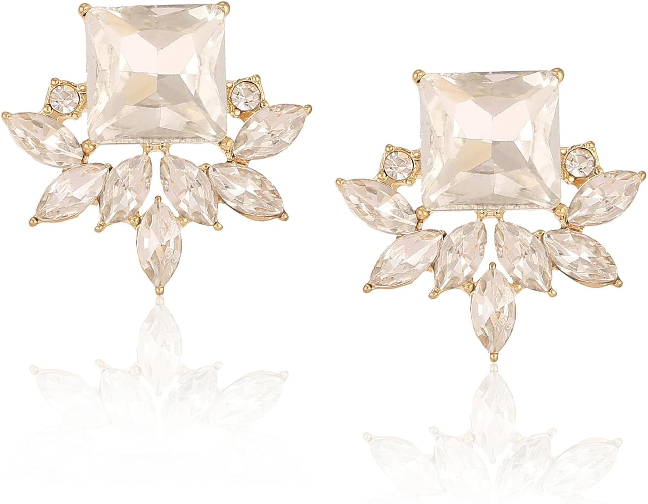 ATIMIGO Vintage Rhinestone Crystal Cluster Drop Earrings Art Deco Hypoallergenic Earrings for Wom... | Amazon (US)