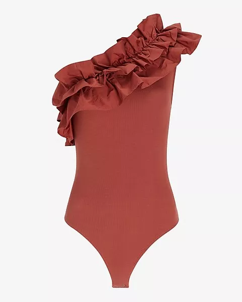 Poplin Ruffle One Shoulder Thong … curated on LTK