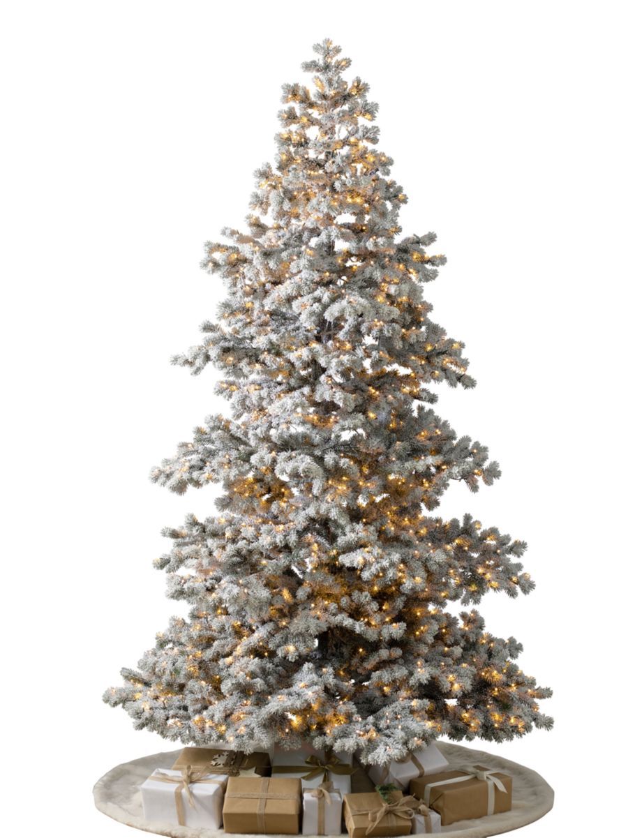 Frosted Yukon Spruce® Pre-Strung Snow-Flocked Artificial Christmas Tree | Saks Fifth Avenue