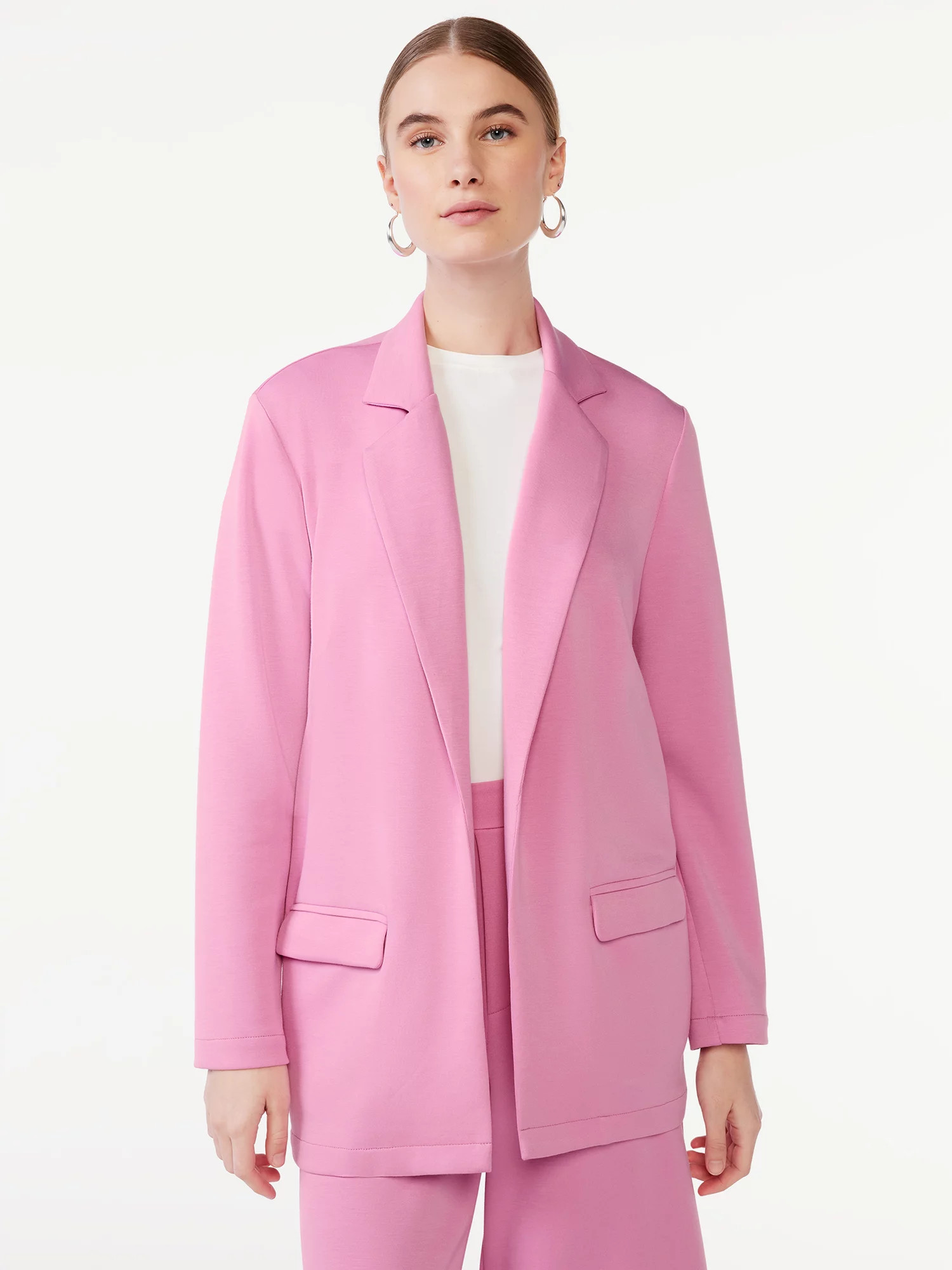 Scoop Women's Scuba Knit Blazer, Sizes XS-XXL - Walmart.com | Walmart (US)