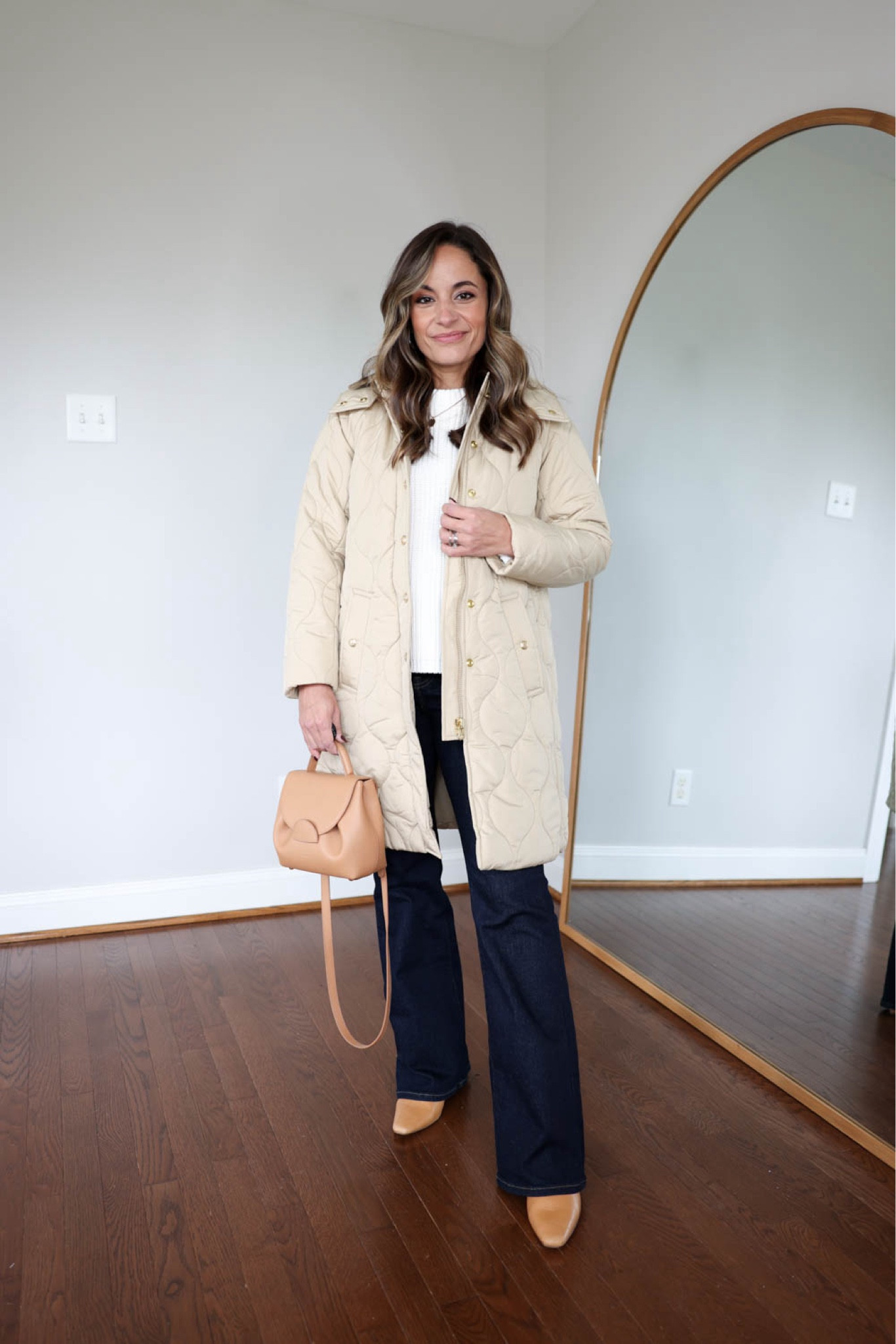 2024 fall casual capsule series: bootcut jeans 

White sweater (quince): xs 
Puffer coat (j.crew): petite xxs 
Bootcut jeans (j.crew): petite 24 
Unable to link tan bag, it’s from
Polene, the un nano 

*alternate less expensive options are listed on my blog post for the capsule wardrobe 

My measurements for reference: 4’10” 105lbs bust, waist, hips 32”, 24”, 35” size 5 shoe. 25” inseam measurement to my ankle bone.


#LTKSeasonal