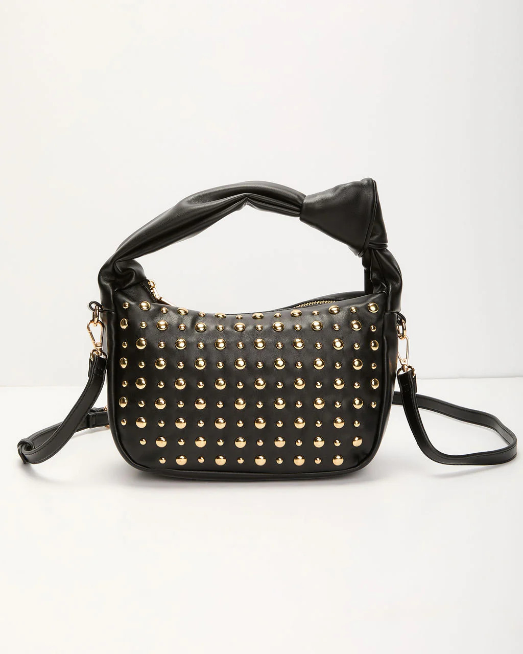 Niamara Knotted Top Handle Stud Embellished Bag | VICI