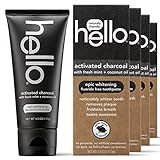 hello Activated Charcoal Epic Teeth Whitening Fluoride Free Toothpaste, Fresh Mint and Coconut Oil,  | Amazon (US)