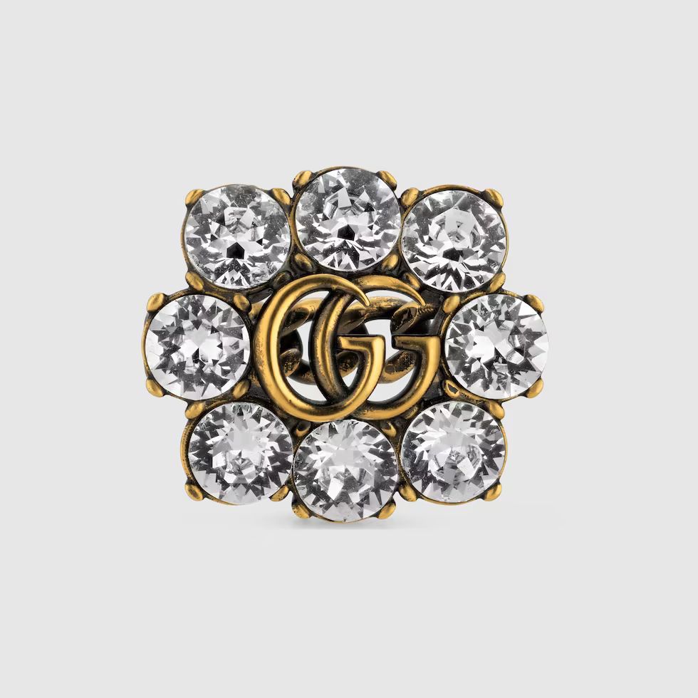 Gucci Crystal Double G ring | Gucci (US)