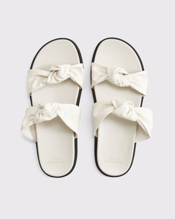 Women's Double-Strap Knotted Sandals | Women's Shoes | Abercrombie.com | Abercrombie & Fitch (US)