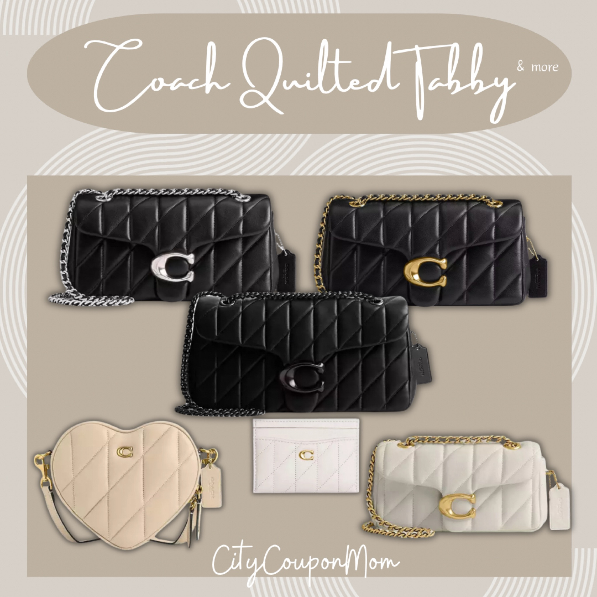 In stock 😍 Coach quilted tabby’s 

#LTKitbag