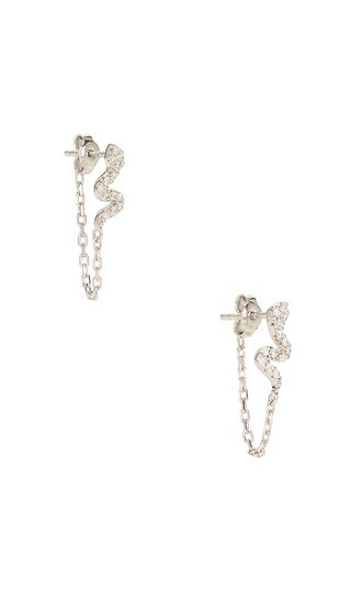 Snake Chain Earrings in Silver | Revolve Clothing (Global)