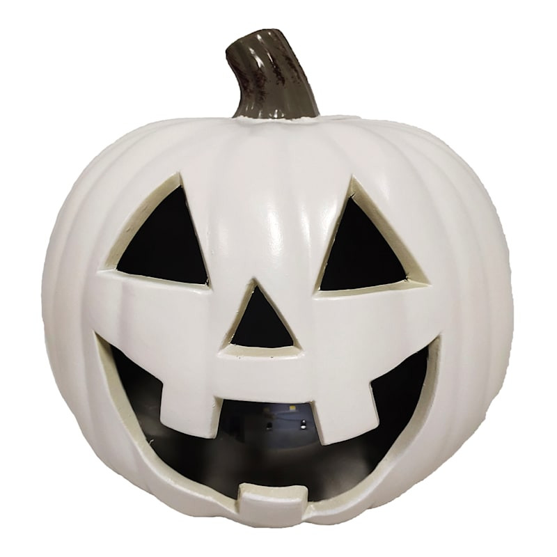 Halloween White Blow Mold Pumpkin, 8.3" | At Home