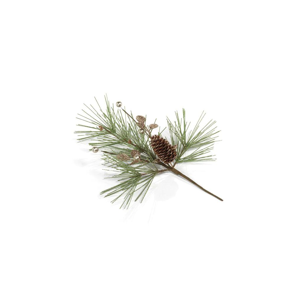 Glitter Branch Pine Cone Pick | Megan Molten