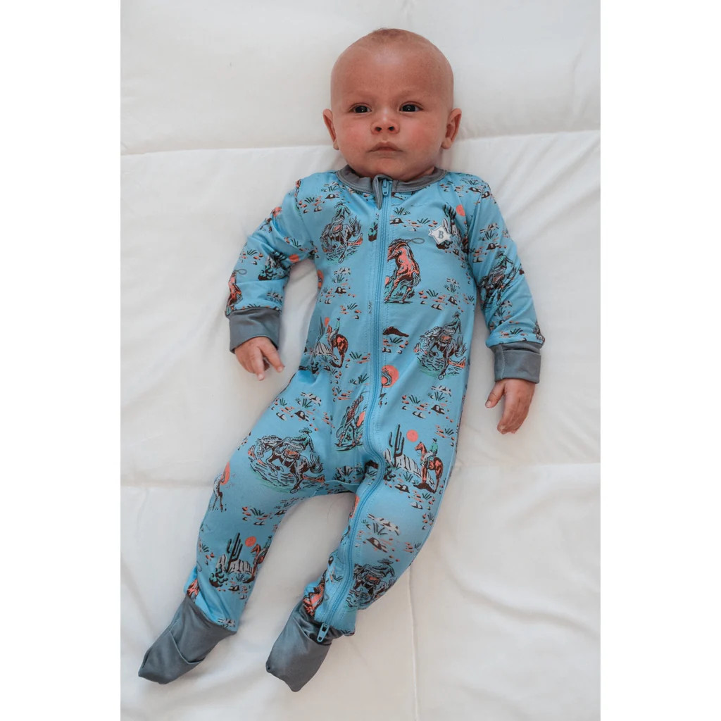 Baby Zip Up - Cowboy Up - Blue | BURLEBO