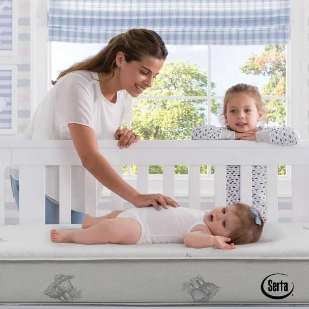Serta Perfect Sleeper Cheery Days 2-Stage 6" Crib & Toddler Mattress - Firm Hybrid Coil/Foam - Wa... | Walmart (US)