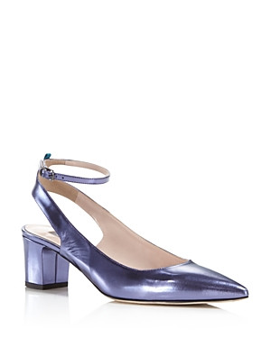 Sjp by Sarah Jessica Parker Maya Metallic Leather Ankle Strap Pumps - 100% Exclusive | Bloomingdale's (US)
