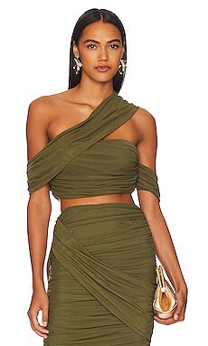 Andrea Iyamah x REVOLVE Vani Bandeau Top in Olive from Revolve.com | Revolve Clothing (Global)