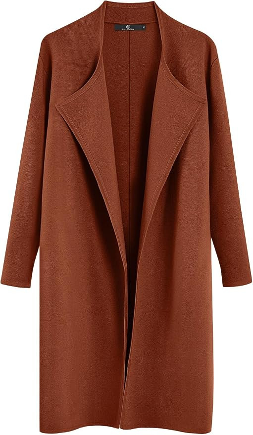 LILLUSORY Women's Long Wool Cardigan Sweaters Oversized Fall Dressy Coatigan Light Casual Jackets... | Amazon (US)