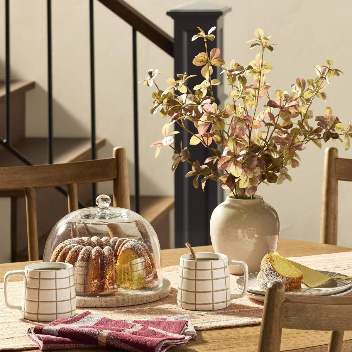 17" Faux Rusted Quince Leaf Fall Arrangement - Hearth & Hand™ with Magnolia | Target