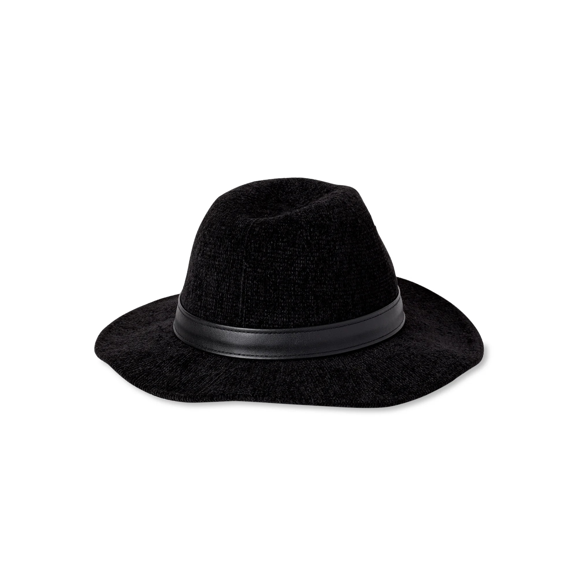 Scoop - Scoop Women's Chenille Fedora with Faux Leather Trim - Walmart.com | Walmart (US)
