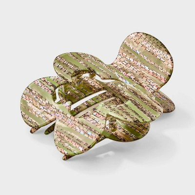 Iridescent Flower Shape Shovel Claw Hair Clip - Wild Fable™ Green | Target