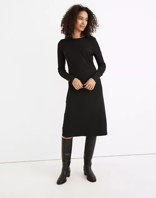 Long-Sleeve Pocket Tee Dress | Madewell