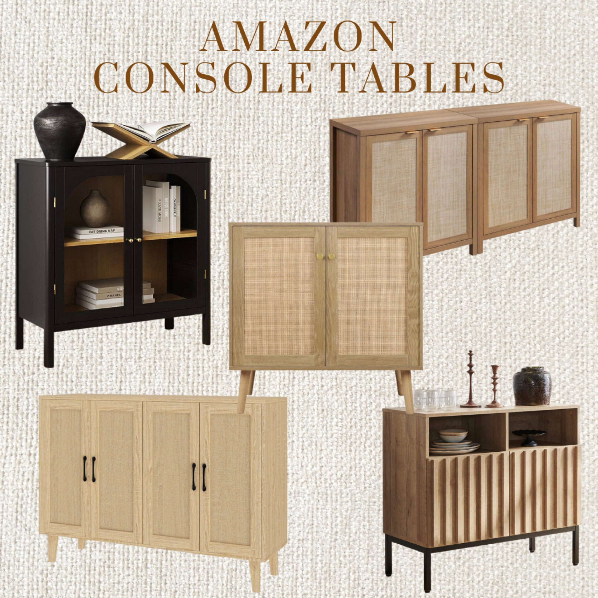 Amazon console tables and sideboards
Organic home 
Home decor 

#LTKhome #LTKstyletip #LTKsalealert