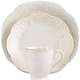 Lenox French Perle 12-Piece Plate & Mug Dinnerware Set, 18.45 LB, White | Amazon (US)