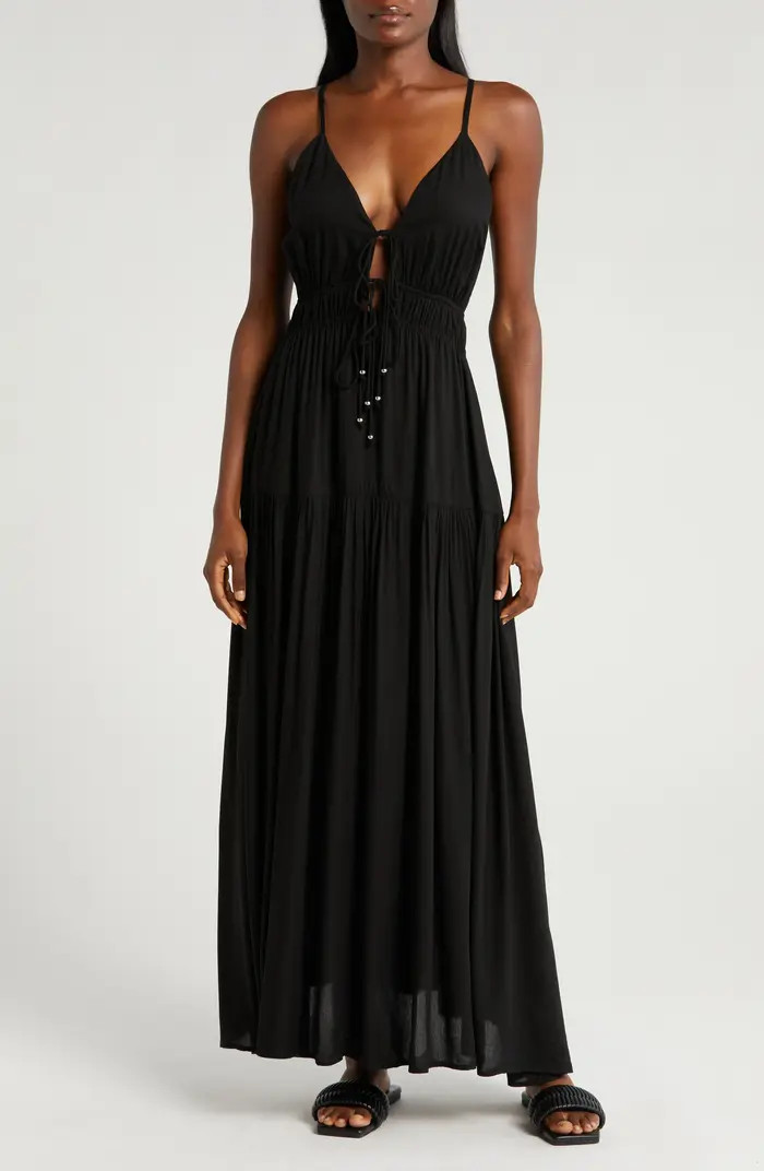 Tie Front Cover-Up Maxi Dress | Nordstrom