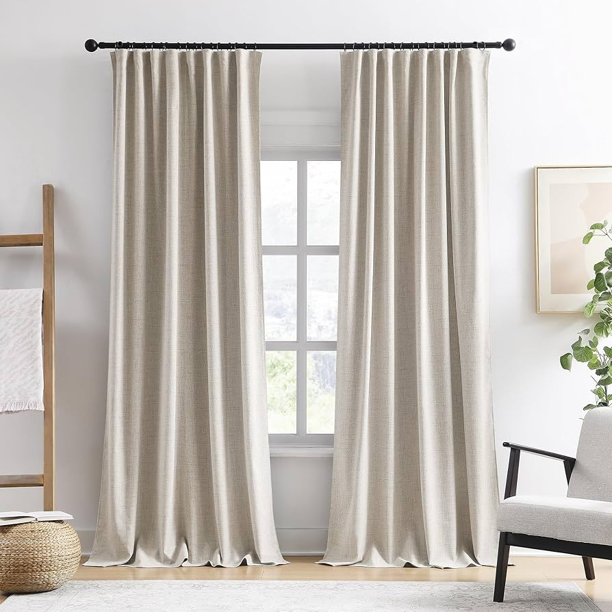 RAIN CITY Extra Wide Curtains 96 Inch Long 2 Panels,Floor to Ceiling Boho Noise Reduction Window ... | Amazon (US)