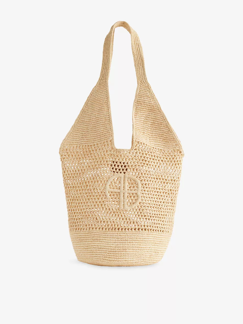 Leah Raffia Hobo Bag | Selfridges