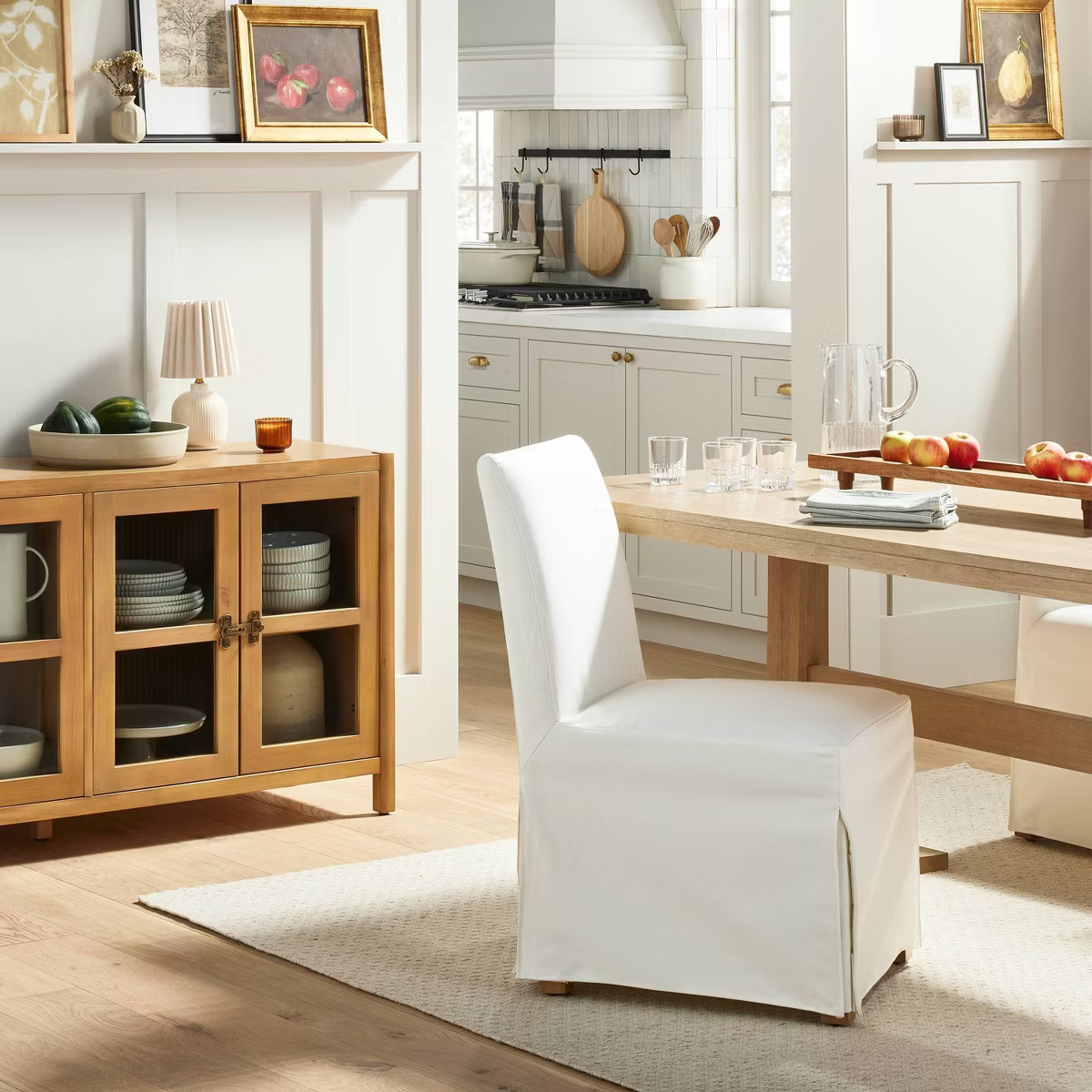 Canvas Slipcover Armless Dining Chair - Hearth & Hand™ with Magnolia | Target