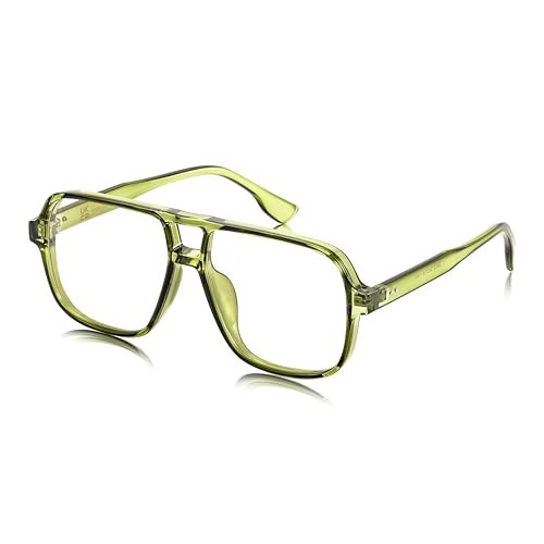 FEISEDY Blue Light Blocking Glasses Clear Square Computer Lightweight Pilot Glasses Frame B4167 | Amazon (US)