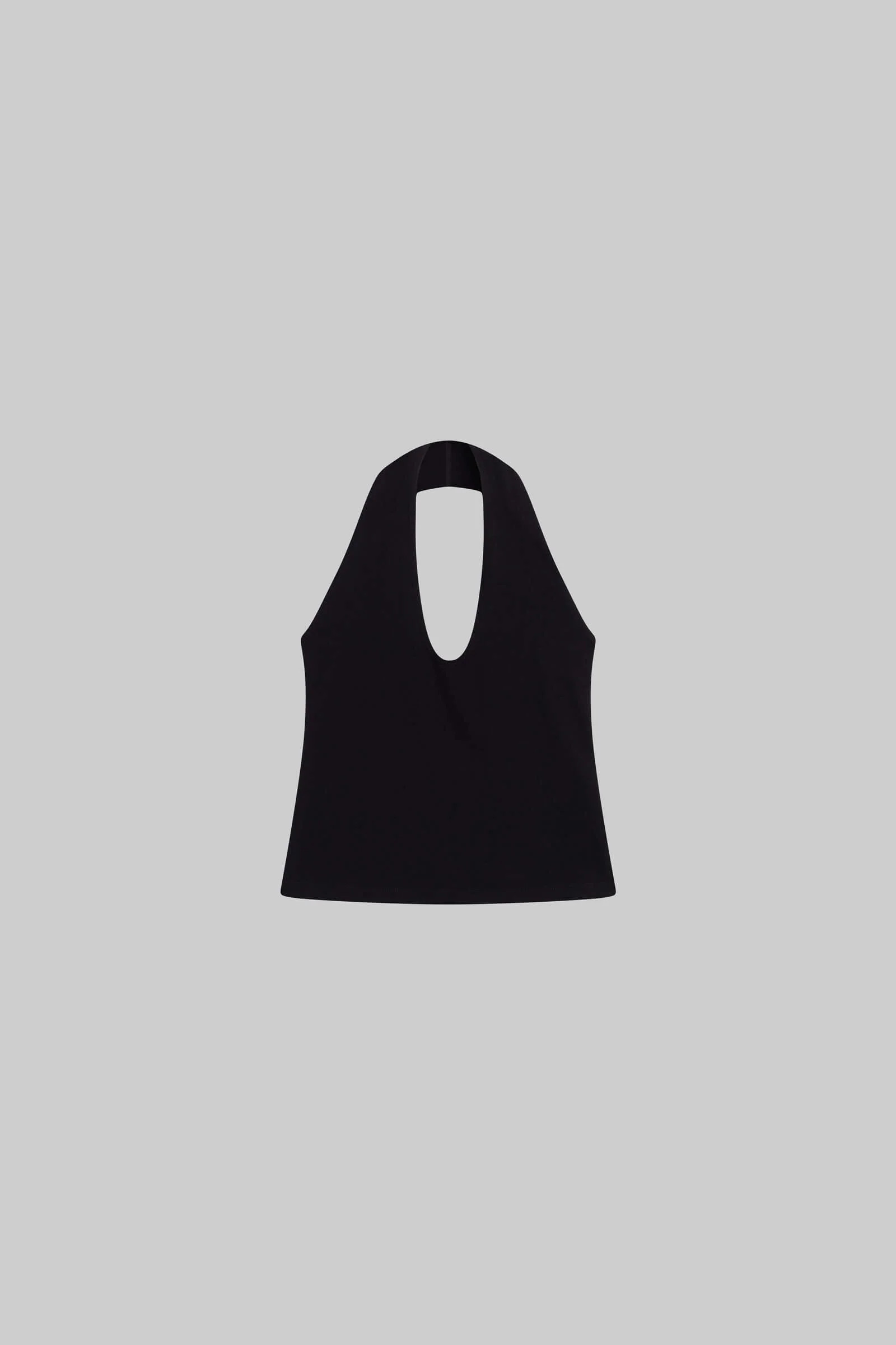 LESET Lauren Halter Top in Black in Jersey | LESET