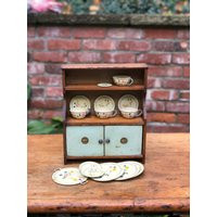 Wood Doll Hutch & 17 Tin Litho Tea Set, Spice Cabinet, Wall Hanging Or Table Top, Dollhouse Furnitur | Etsy (CAD)