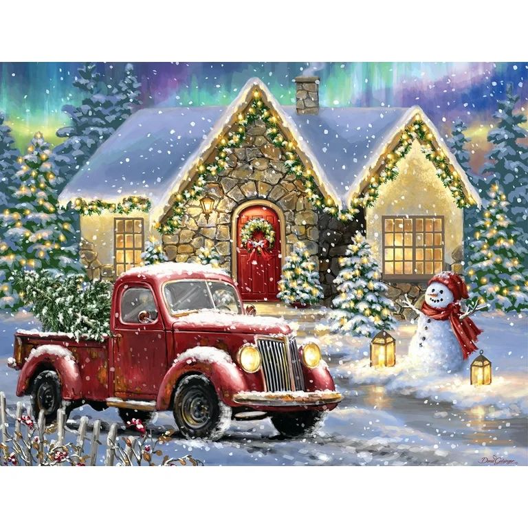 Springbok's 500 Piece Jigsaw Puzzle Christmas Night Lane - Made in USA | Walmart (US)