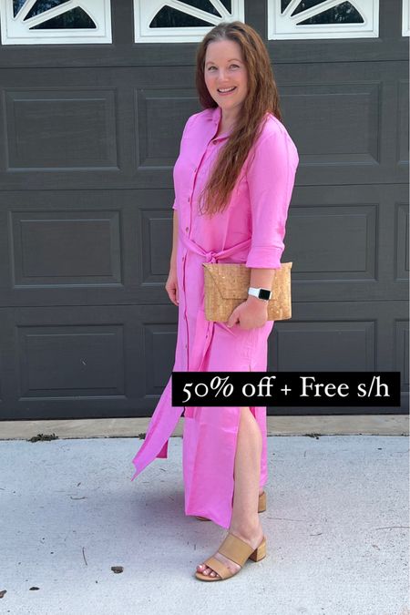 Loft sale, Loft style, petite dress, LTKworkwear, pink shirt dress, linen dress

#LTKmidsize #LTKworkwear #LTKfindsunder50