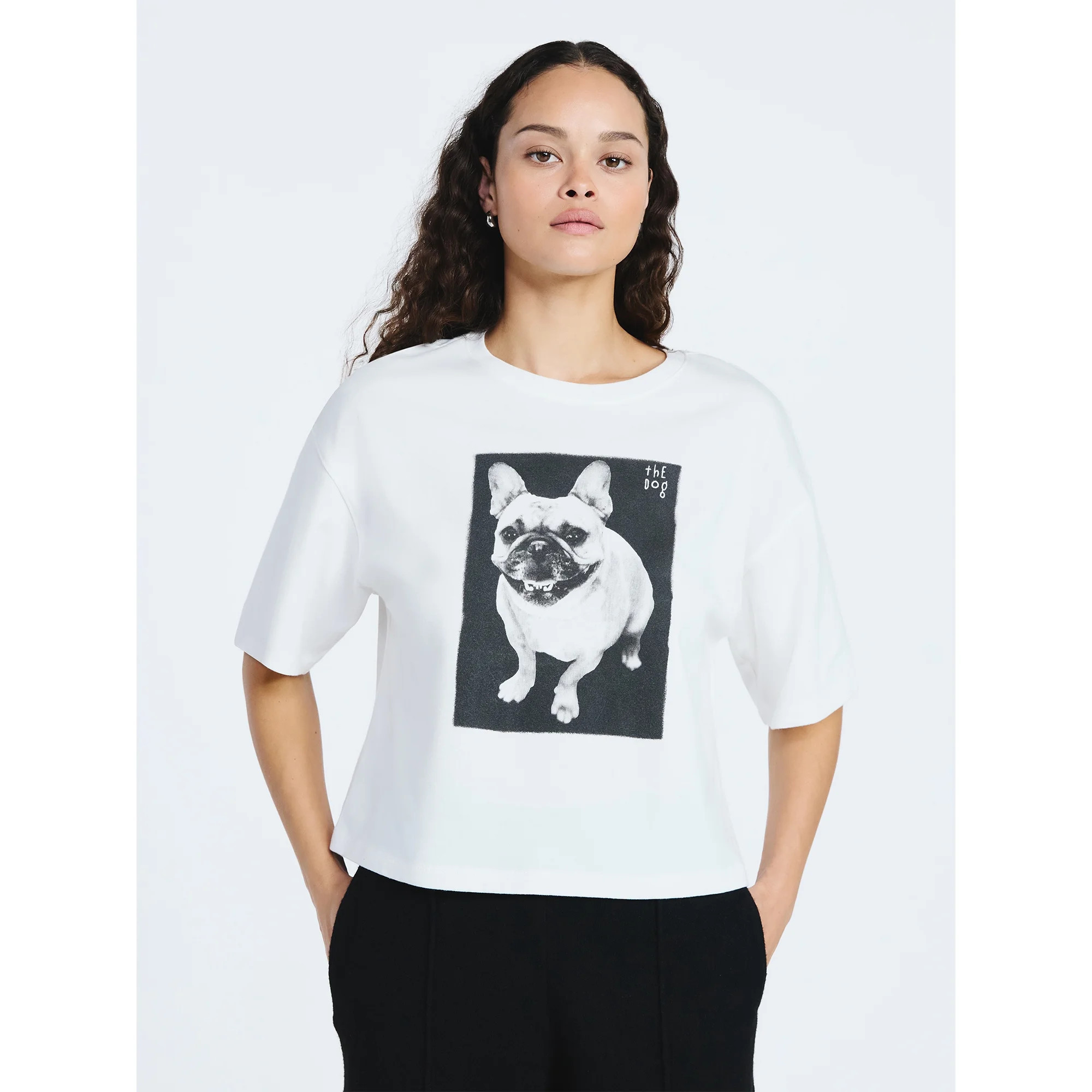 Scoop Women’s and Women's Plus Cotton Cropped Tee with Short Sleeves, Sizes XS-4X - Walmart.com | Walmart (US)