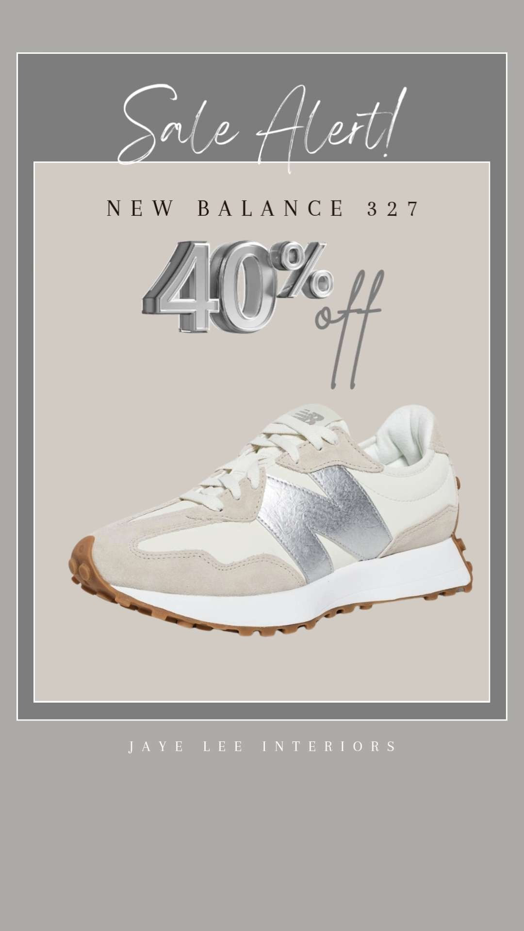 My fav New Balance sneaker on sale, 40% OFF! *more styles available
running shoes, activewear, New Balance 327, sneakers, runners, training shoe, everyday shoe, athleisure style, #jleeinteriors 

 #LTKmomlife #LTKActive #LTKSaleAlert