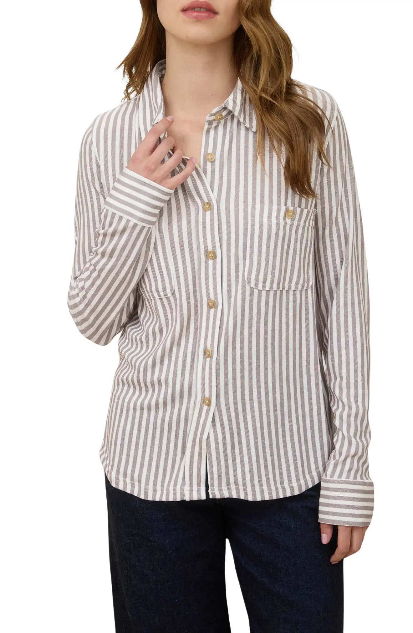 Button Front Long Sleeve Shirt (Women) | Nordstromrack | Nordstrom Rack