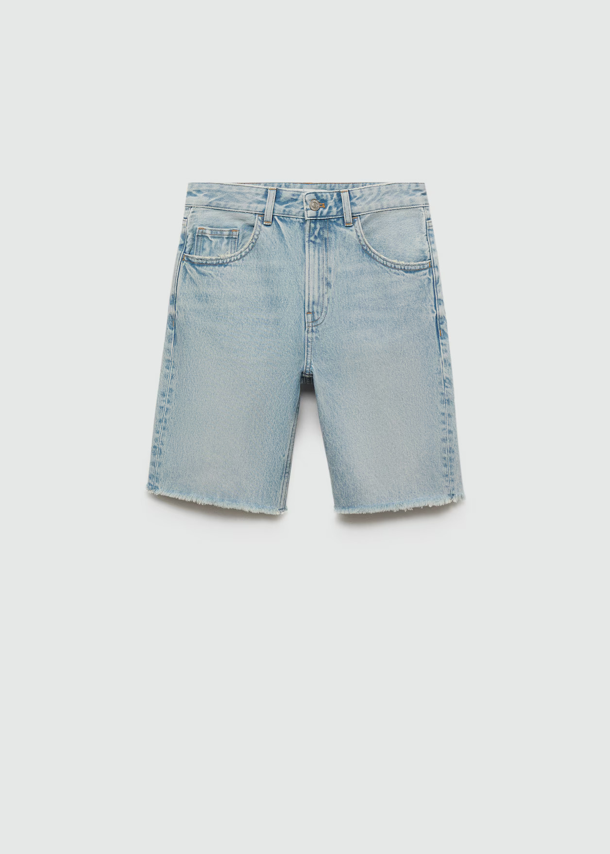 Straight-fit denim bermuda shorts | MANGO (UK)
