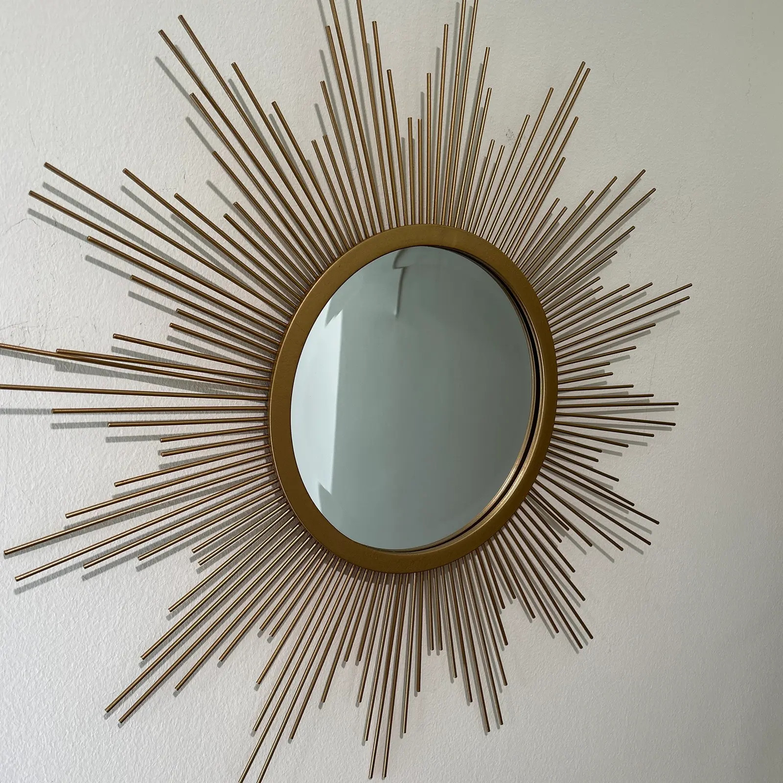Vintage Modern Curtis Jere Style Sunburst Mirror | Chairish
