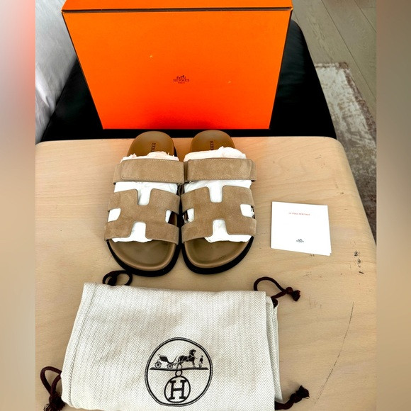 Hermès Chypre beige sandals | Poshmark