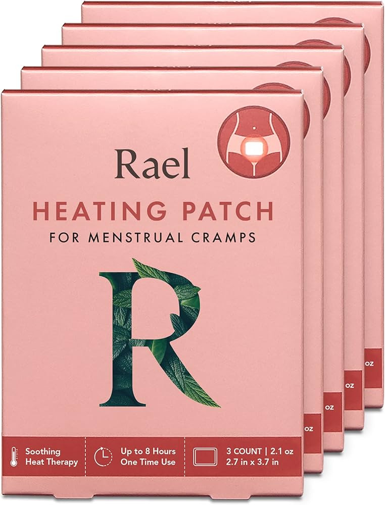 Rael Heating Pad, Herbal Heating Patches - Period Heating Pads for Cramps, Heat Therapy, Ultra Th... | Amazon (US)