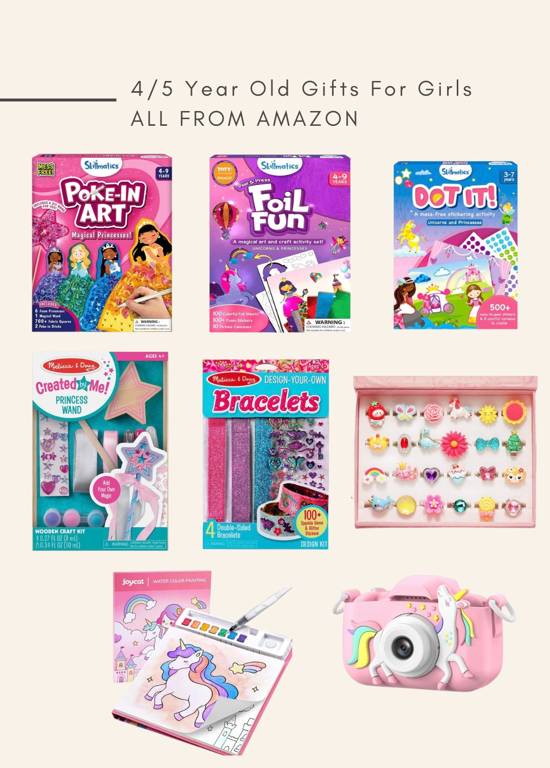 Birthday gifts for 4 & 5 year old girls.  I have bought all these items from Amazon for my girls and they absolutely love them! 

 #LTKKids #LTKFamily